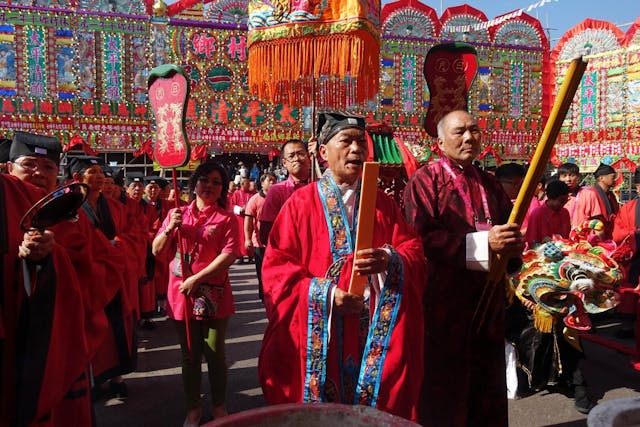 太平清醮是林村鄉最大盛事，由道士為鄉民祈福和超幽。