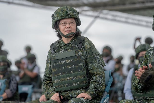 台海擦槍走火最大的可能性就是美國和台灣民進黨最終一而再再而三跨過了台獨的紅線。（亞新社）