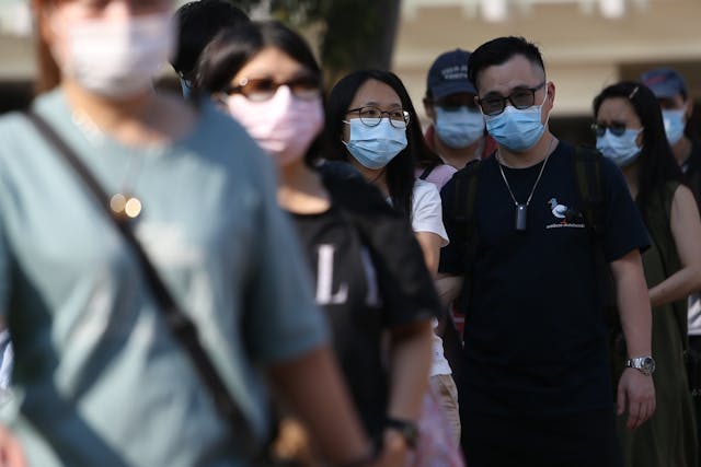 香港疫情趨於穩定，已長時間沒有本土病例，內地則有疫情捲土重來之勢。（亞新社）