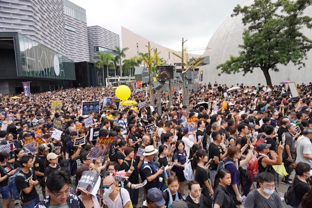 示威者從梳士巴利公園出發。