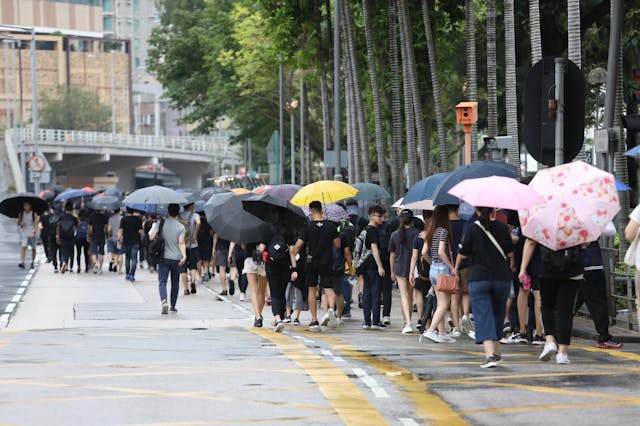 「光復紅土」遊行路線從土瓜灣海心公園至黃埔。