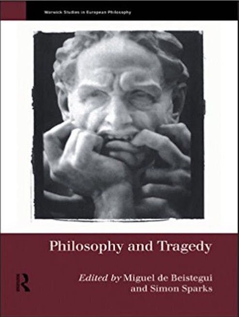 《Philosophy and Tragedy》一書針對五位哲學家對悲劇的看法，內容涵括海德格對Sophocles的Antigone一劇的解讀和尼采與本雅明對悲劇的論述。（Amazon）