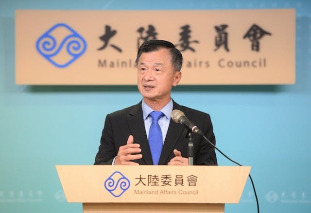 邱太三指出，「如果沒有其他的政治障礙，我方認為跟香港互動，不管在經貿、教育、文化或其他領域，相信都是對雙方有好處。」（台灣陸委會網站圖片）