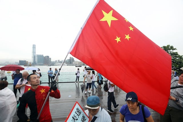 香港要跟國家一起致力於民族復興，構建人類命運共同體。（亞新社）