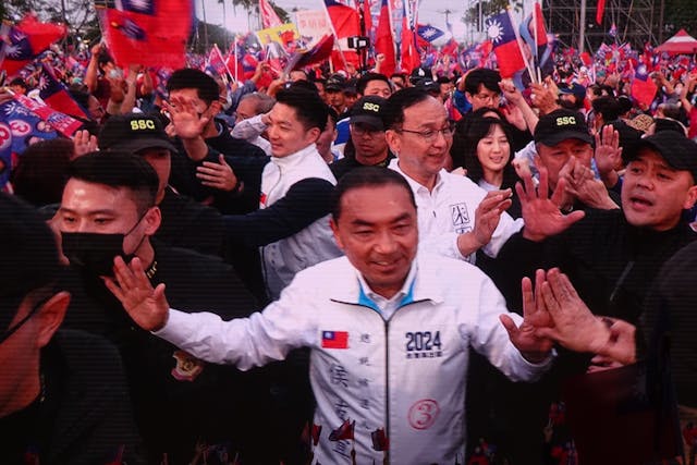 國民黨總統候選人侯友宜的每一場造勢活動，都吸引大量支持者參與。