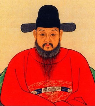 崇禎十一年（1638年），清兵第四次入長城。孫承宗率領全家子孫拒守。最後孫承宗被俘，投繯而死。（Wikipedia Commons）