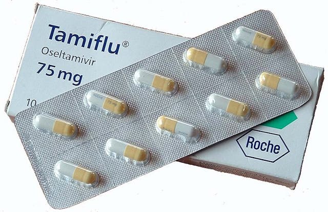 沙士期間曾用到過一個叫「特敏福」（Tamiflu，學名Oseltamivir）的藥。（Wikimedia Commons）