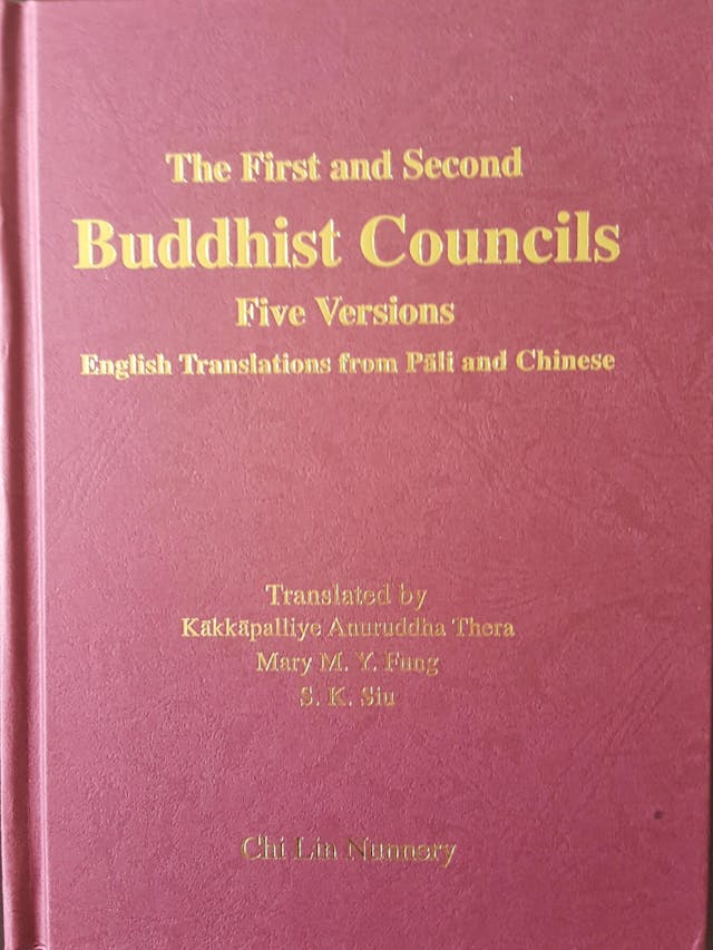 &lt;I&gt;The First and Second Buddhist Councils: Five Versions&lt;/I&gt;書影（馮珍今攝）