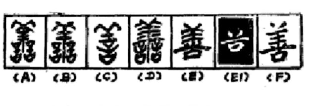 各種書法的「羊」字。（網絡圖片）