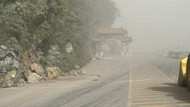 因蘇花公路落石，花蓮著名景點太魯閣暫時封閉。（Facebook圖片）