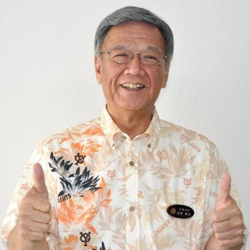 2014年當選沖繩縣知事的翁長雄志（網上圖片）