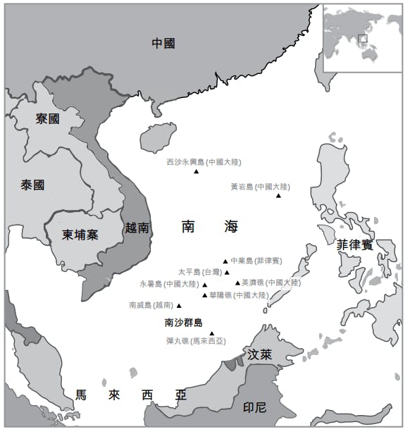 南海諸島（部分）各方實際控制圖