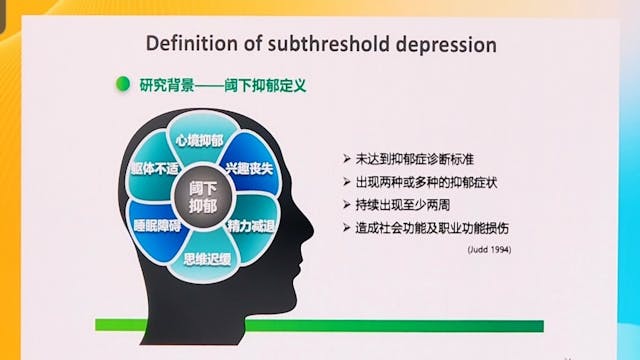 青少年閥下抑鬱定義。（翻拍自蘇國輝院士簡報）