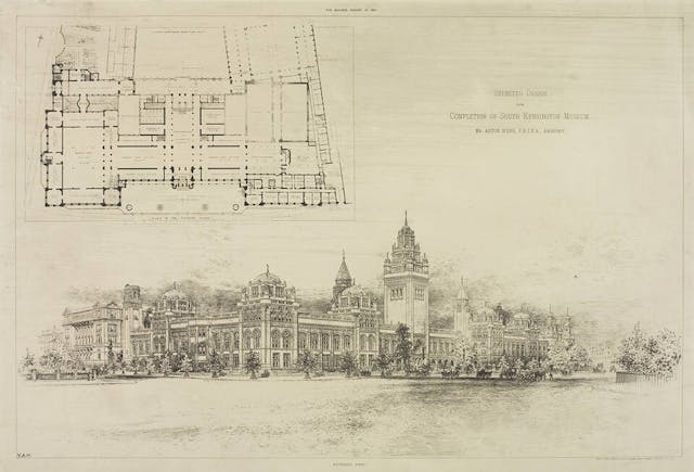 Webb同期作品1： 維多利亞和阿爾伯特博物館（1891，Victoria and Albert Museum, London）