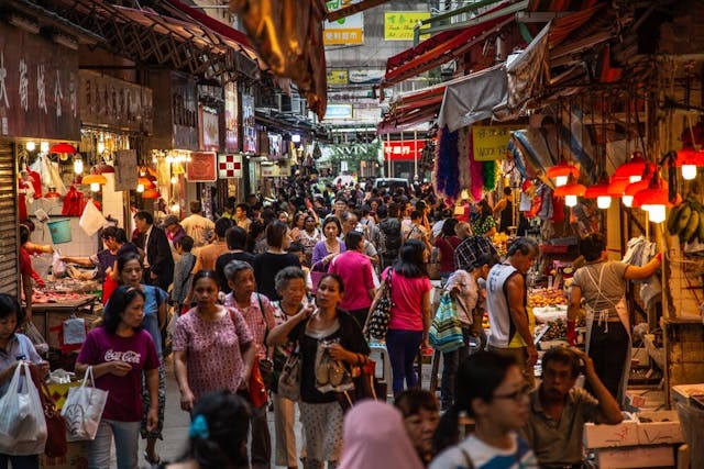 香港的街市。（Shutterstock）