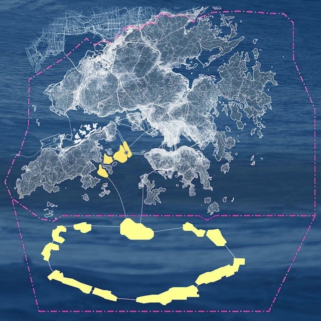 東大嶼加海上飛地產出的土地規模，可以應付香港長遠可持續發展的土地需求。（作者提供圖片）