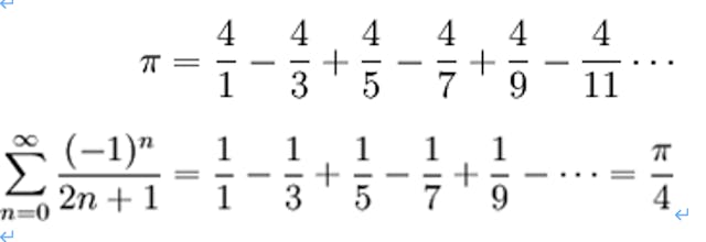 萊布尼茲公式 Leibniz formula