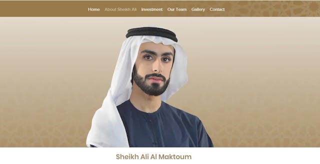 阿里．馬克圖姆（Sheikh Ali Al Maktoum）歌藝了得是真的，是否有錢投資，則仍是個謎，但願他真的不會令到港人損失一分錢。（Sheikh Ali Al Maktoum私人辦公室網站圖片）