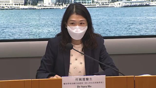 何婉霞強調，她強調預防勝於治療，呼籲家長盡早帶同子女接種疫苗。（政府新聞處直播截圖）