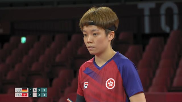 杜凱琹、蘇慧音及李晧晴早前在團體賽中以3比1反勝德國。（YouTube直播截圖）