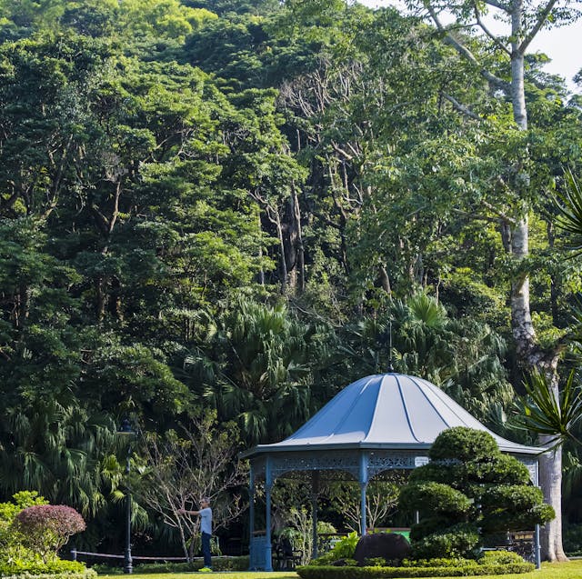山頂公園的涼亭。