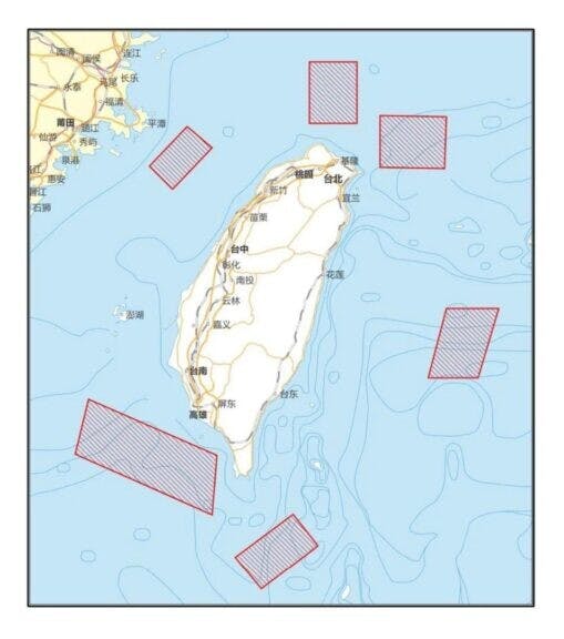 解放軍將在台灣島周邊6處海域和空域，進行重要軍事演訓，並組織實彈射擊。（新華社網上圖片）