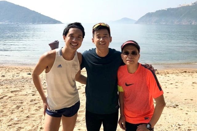 林海峰（中）的個人最佳時間為3:13:44，長跑成績抵讚！