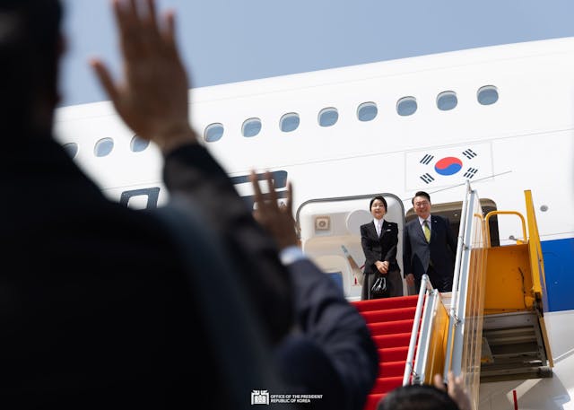 趙雨樂指出，尹錫悅面對的政治困境與剛上台的日本首相石破茂有相似地方。（南韓總統辦公室）