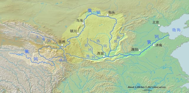 黃河既是中國人的母親河，卻也同時是中國人的大患。（Wikimedia Commons）