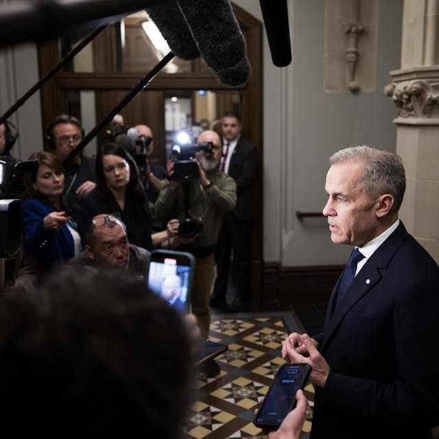 Prime Minister Mark Carney responds to President Trump's tariffs on auto manufacturers from around the world.
Photo by Daniel Pereira
Office of the Prime Minister of Canada