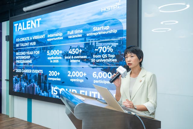 香港科技園首席人才總監王秀麗強調，人才是推動創科發展的核心要素，更是香港保持全球競爭力的關鍵。