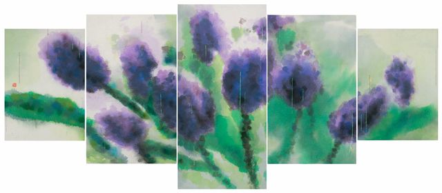 紫色鬱金香的花語：象征着優雅和神秘，夢幻般的紫色浪漫，表示高貴無盡的執愛，以及永恆的祝福。（作者提供）