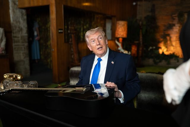 President Donald J. Trump tours Graceland, Monday, March 23, 2026, in Memphis, Tennessee. (White House photo by Molly Riley)