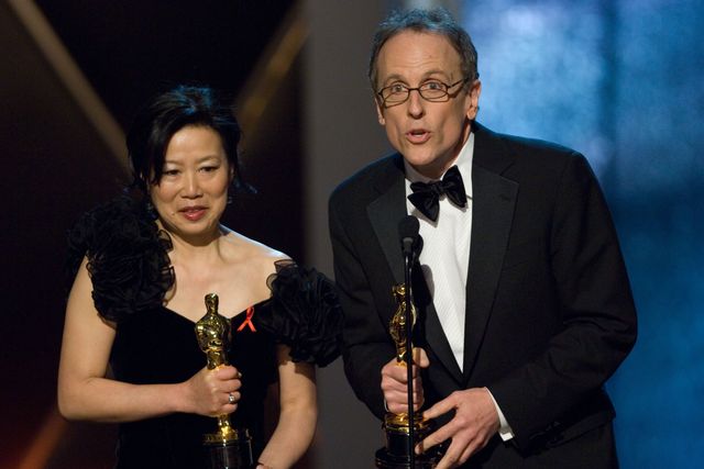 Ruby Yang and Thomas Lennon accept the Academy Award for Best Documentary Short during the 79th Annual Academy Awards at the Kodak Theatre in Hollywood, CA, on Sunday, February 25, 2007.