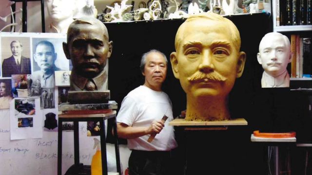 朱達誠熔鑄生命雕塑展中大揭幕 以藝術定格時代靈魂