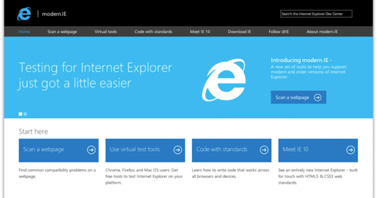 微軟推出 modern.IE 網站 提供開發者測試網站工具 #browser (65198) - Cool3c