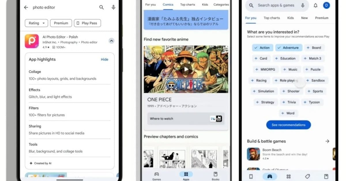 Google Play Store AI 強化 新增多項個人化功能 #日本 (220982) - Cool3c