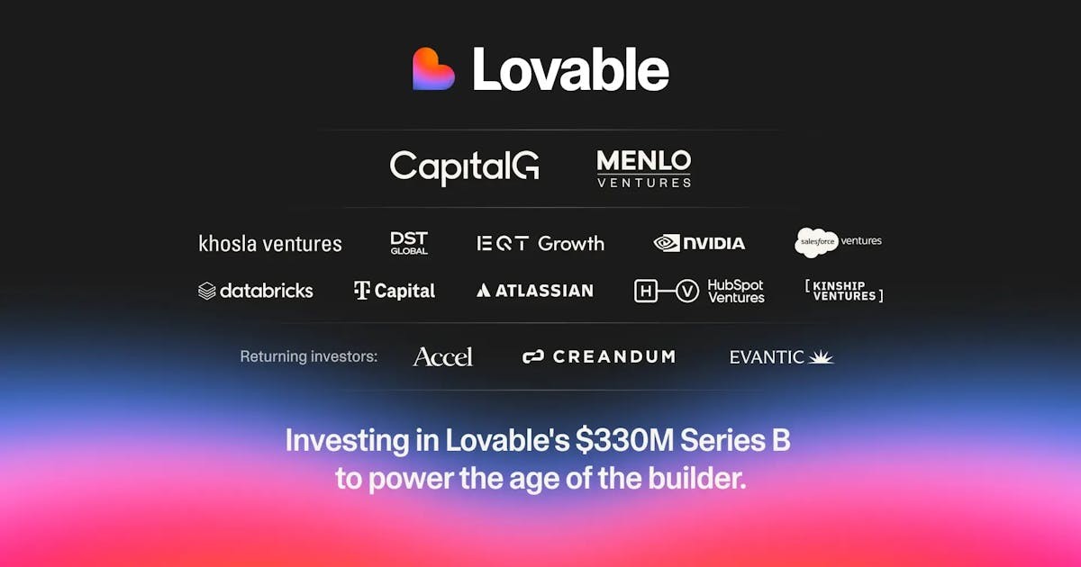 瑞典 AI 新創 Lovable 估值衝上 66 億美元,為何讓 Alphabet 與 Nvidia 同時出手?