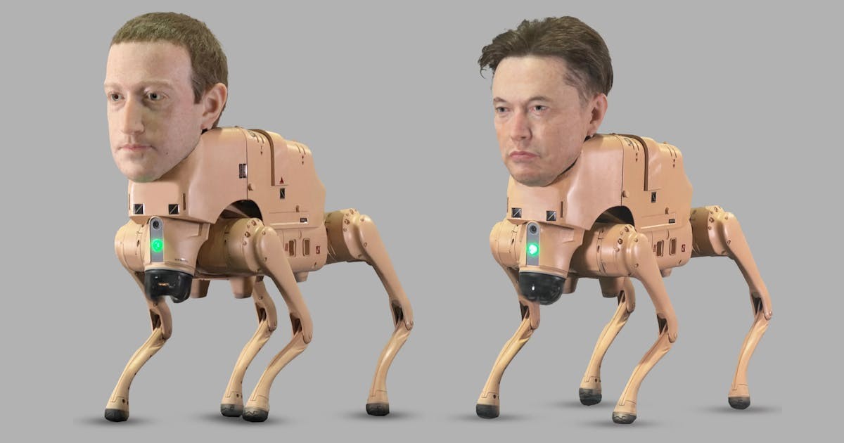 Beeple 打造馬斯克、祖克柏「名人機器狗」還會隨機嗯嗯出 NFT