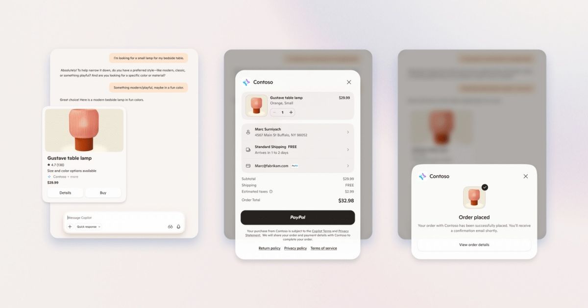 微軟 Copilot Checkout:購物對話中一鍵下單與付款