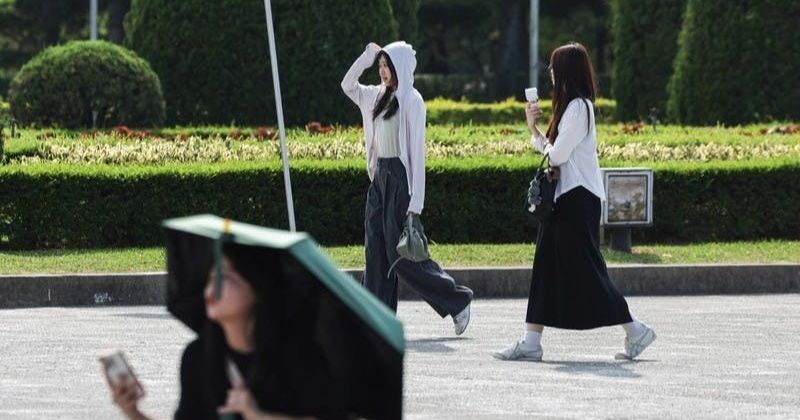 14日前天氣晴朗熱如夏天，颱風增強但對台無影響