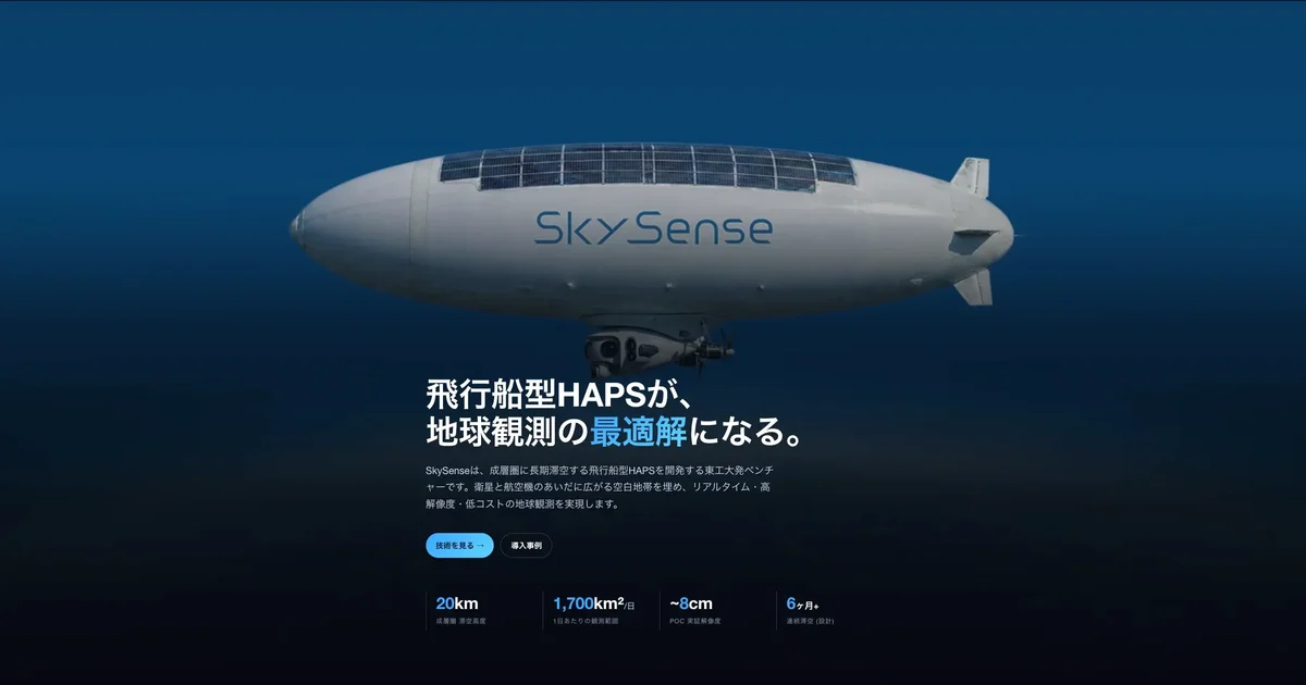 在衛星與飛機之間的商機：「SkySense」用飛行船觀測地球