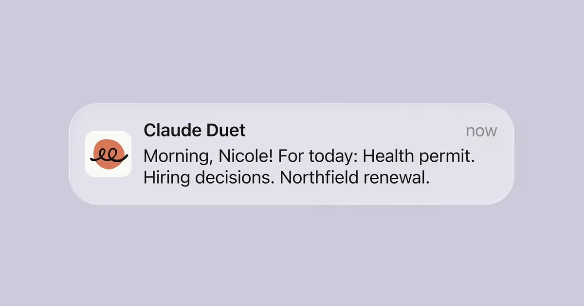 Claude Duet 是什麼?Anthropic 推出主動整理信箱與行事曆的 AI Agent,付款、簽署文件前先徵求同意